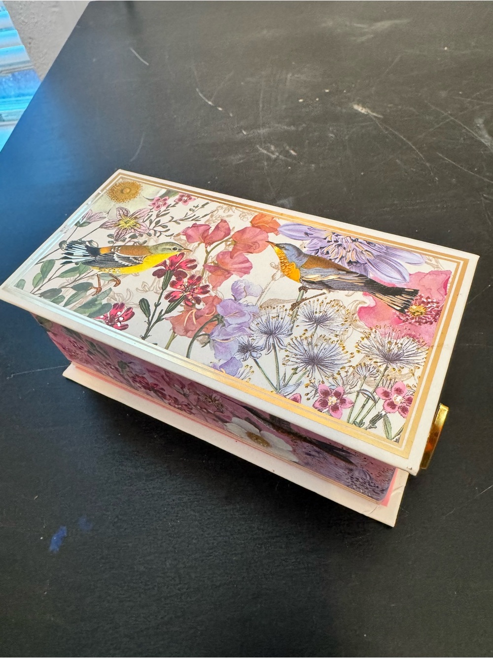 Punch Studio Soap Music Box Lavender Beethoven Fur Elise Birds Wildflowers